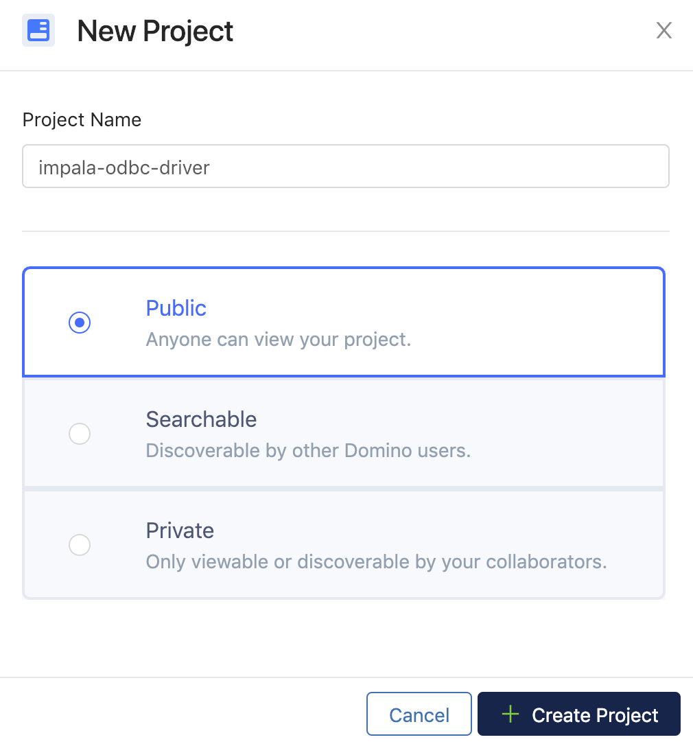 Create a public project