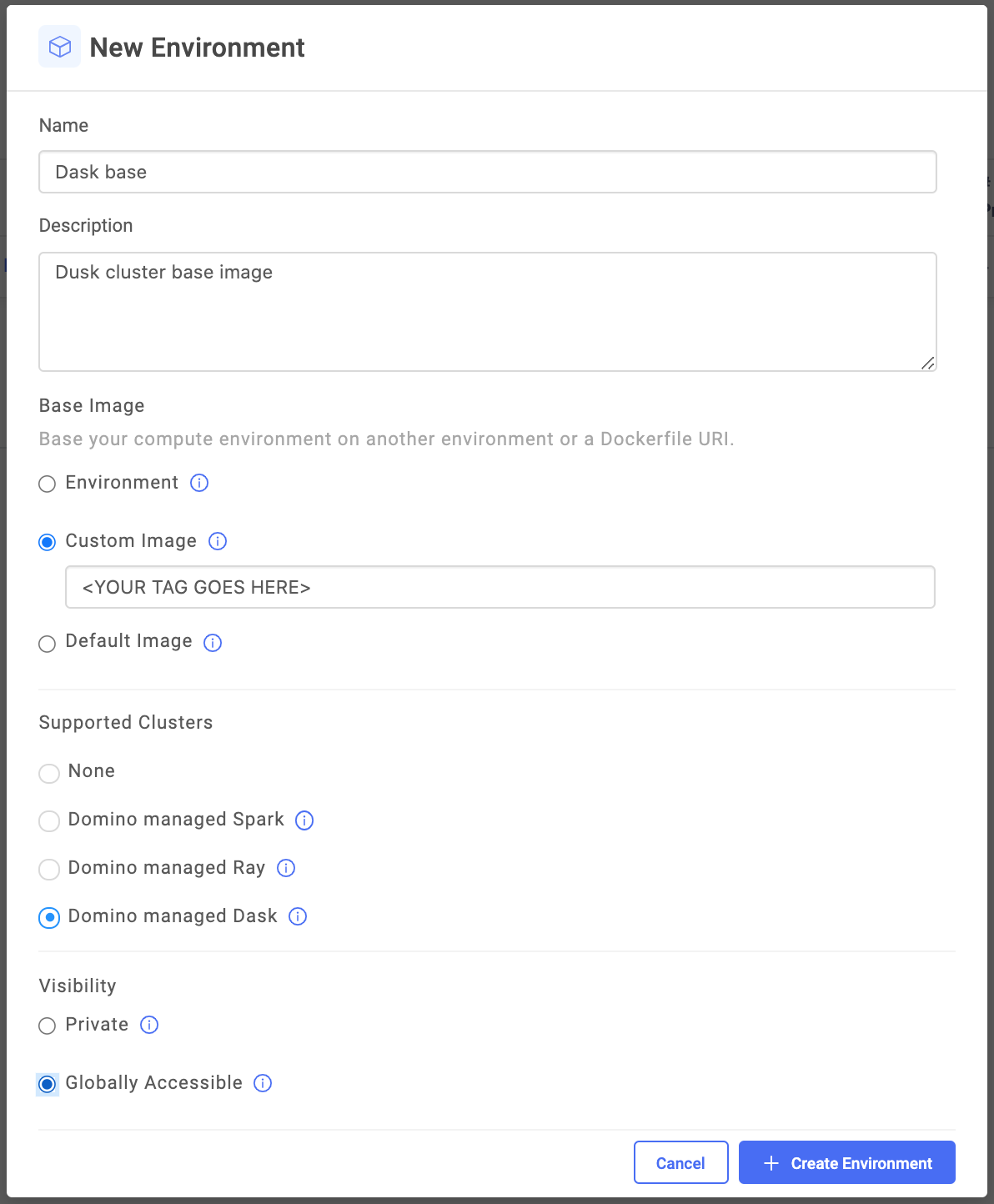 Configure a new base Dask cluster environment