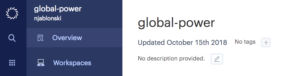 Manage tags from a project’s overview page