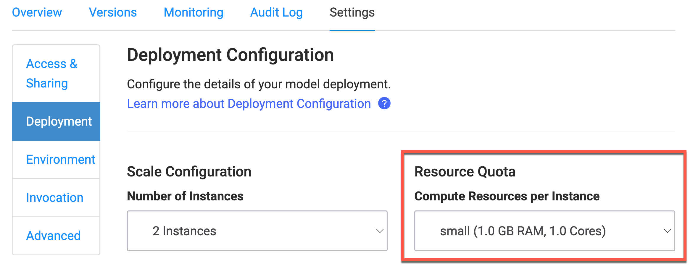 Set resource quotas