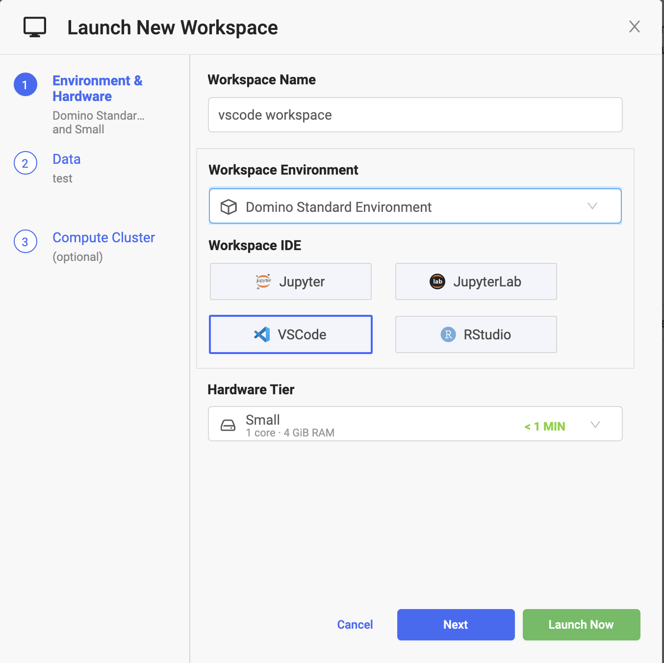 Launch VS Code Workspace