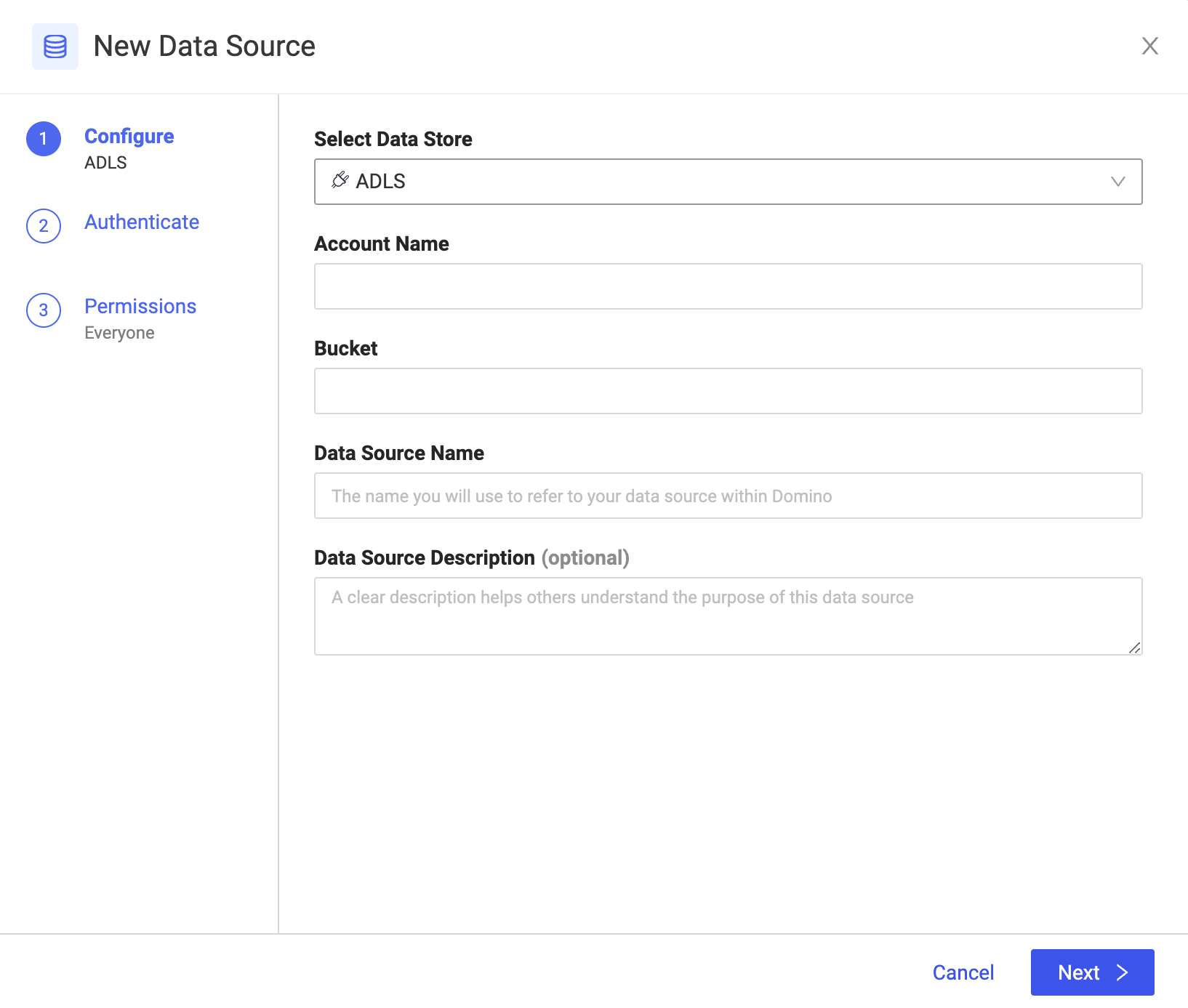 Create an ADLS Data Source