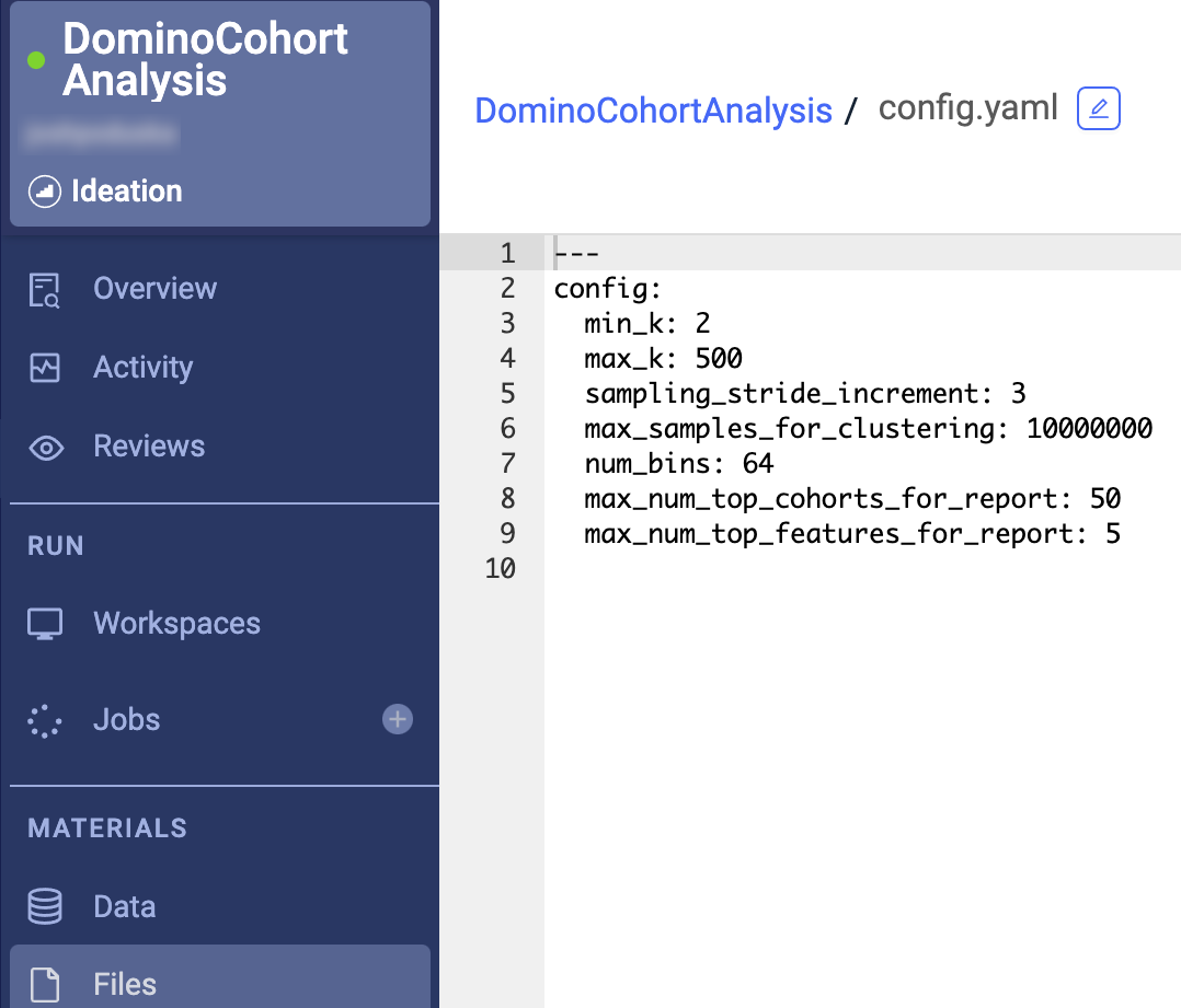 Edit the config.yaml.