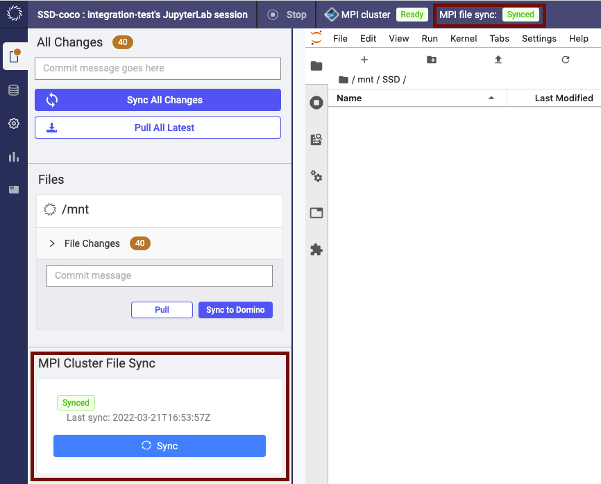 MPI file sync