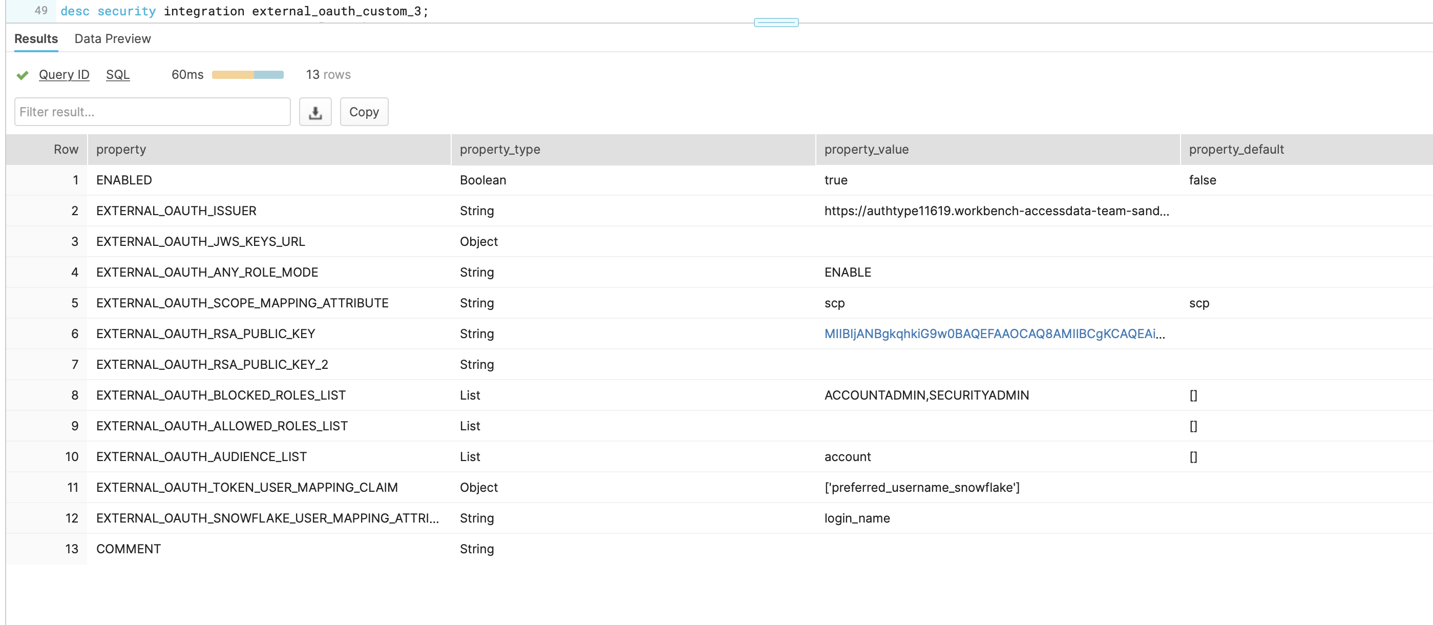 Snowflake Security Integration