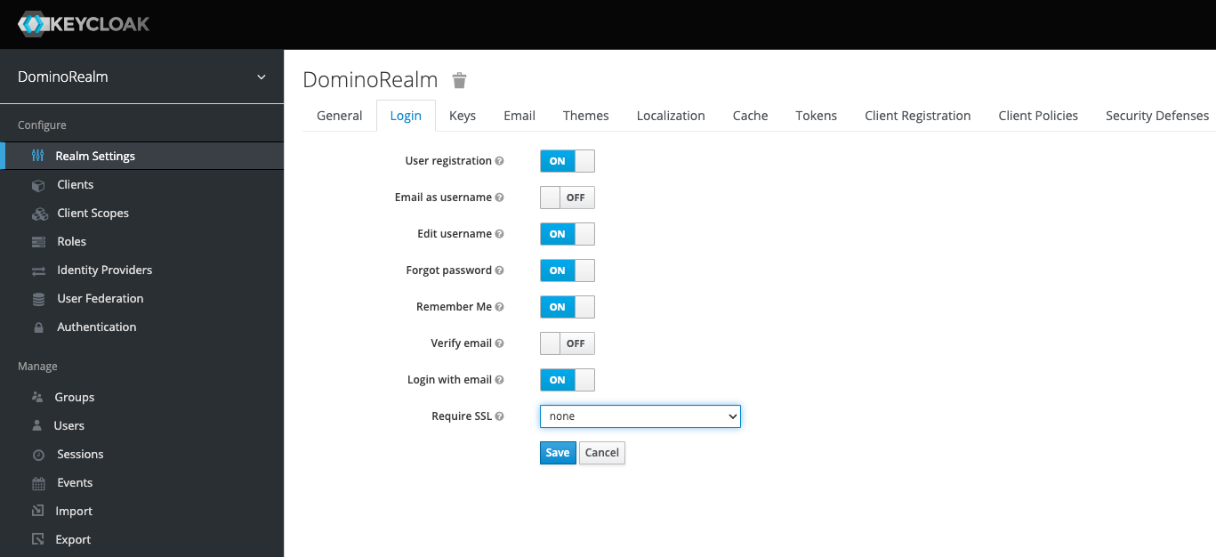 Keycloak login