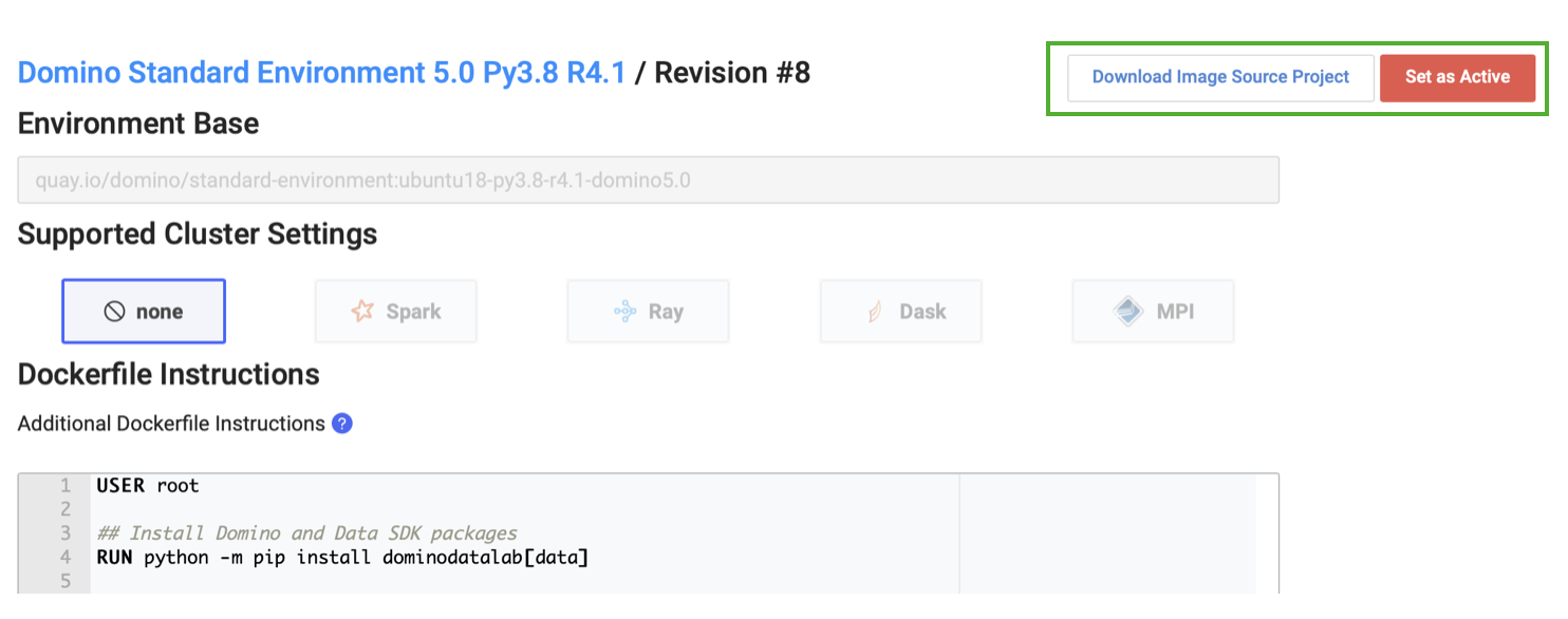 Compute Environment active revision