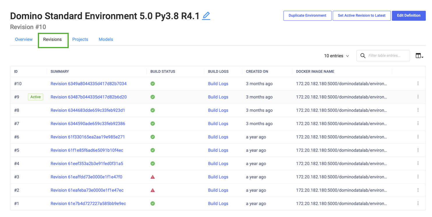 Compute Environment revisions