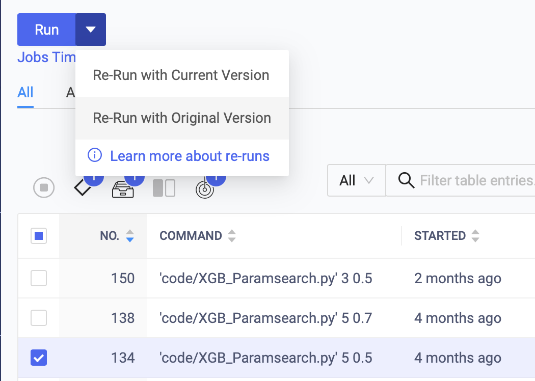 Re-run Jobs
