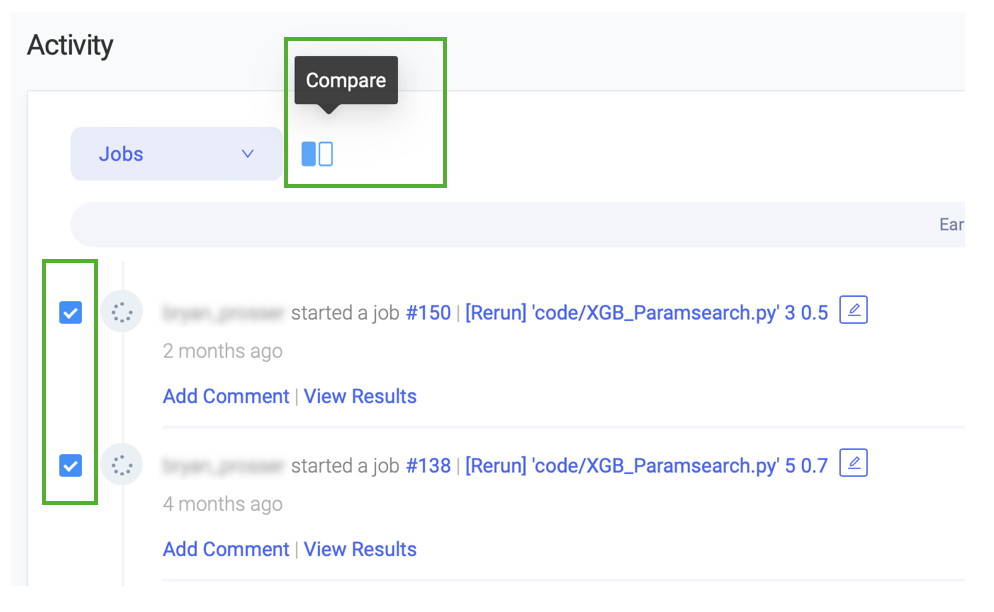 Compare Project states