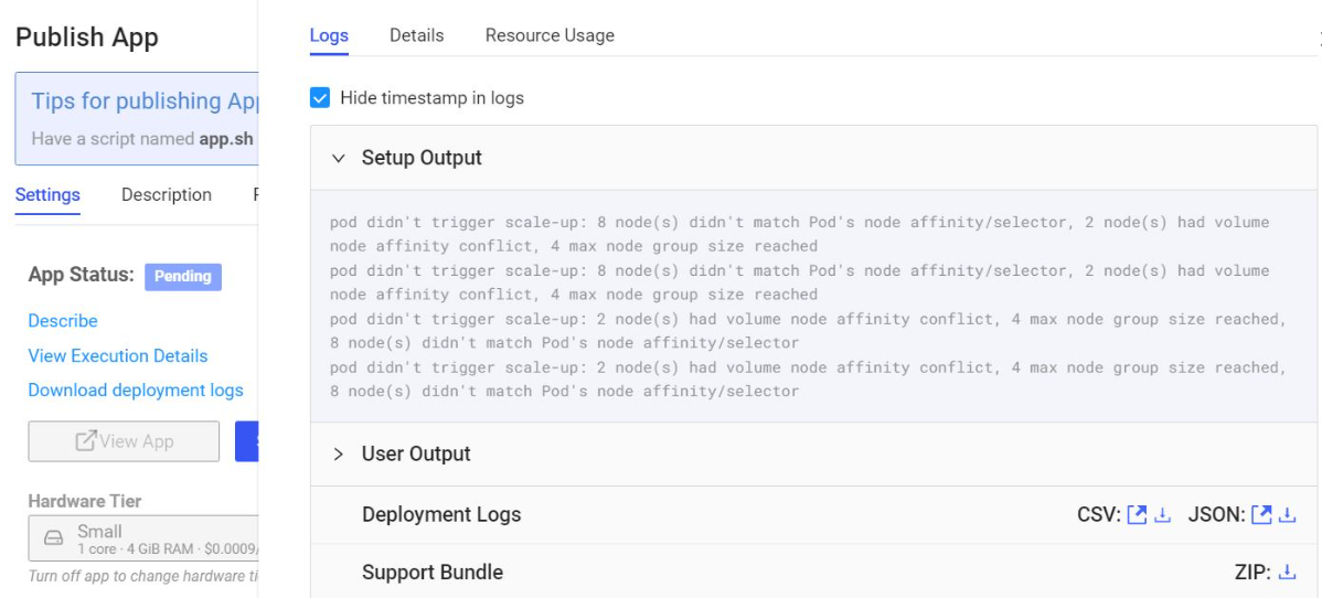 Auto Scaler Errors