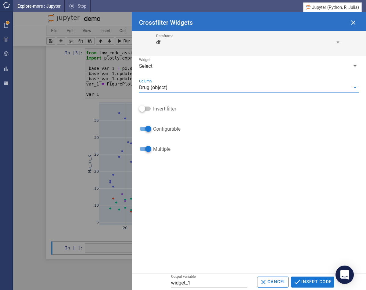Create a crossfilter