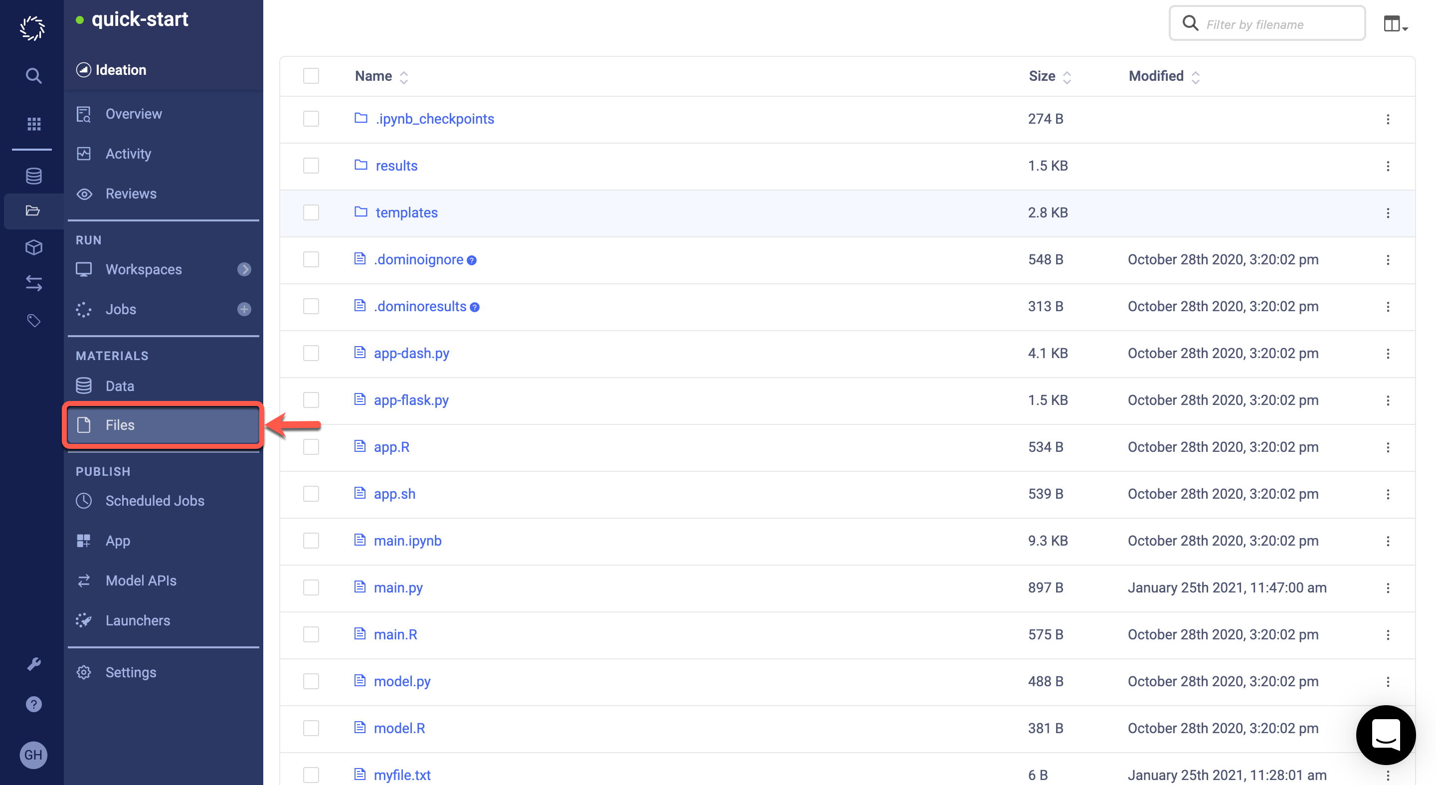 View files in Domino